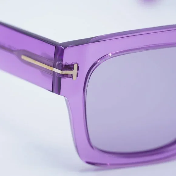 Tom Ford FT0711 81Y Fausto Sunglasses Violet Square Frame  display picture 3